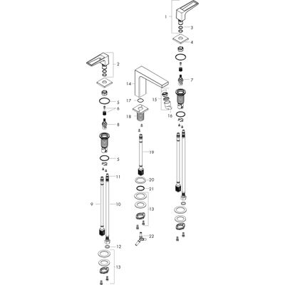 Hansgrohe 3-Loch Waschtischarmatur 110 Metropol Bügelgriff, Farbe chrom Bild 3