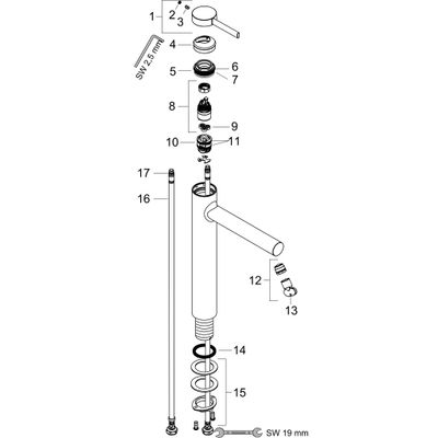 Hansgrohe WTM 230 Zesis S CoolStart für Waschsch, ohne Ablaufgarnitur mattschwarz Bild 3