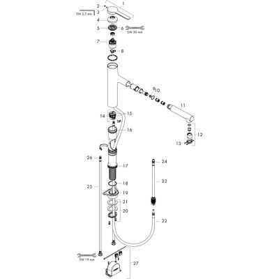 Hansgrohe Spültischmischer 160 Zesis M33 Ausziehbrause 2jet sBox lite, Farbe chrom Bild 2