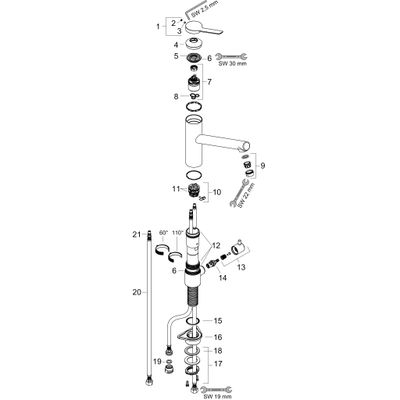 Hansgrohe Spültischmischer 200 M33 Geräteabsperrventil, 1jet, Farbe chrom Bild 2