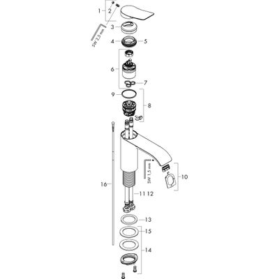 Hansgrohe Waschtischmischer 110 Vivenis CoolStart, mit Zugstangen-Ablaufg.MW, Farbe weiß Bild 4