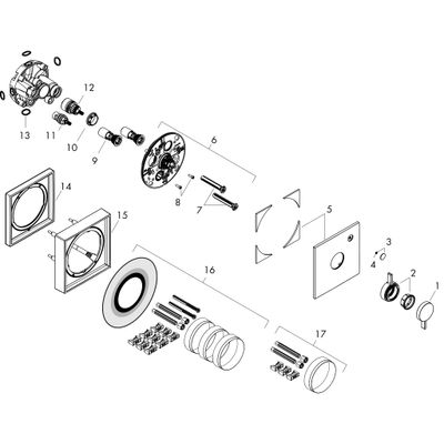 Hansgrohe Fertigset UP-Mischer DuoTurn E, 1 Verbraucher, Farbe schwarz Bild 3