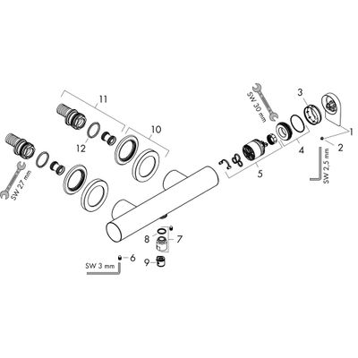 Hansgrohe Brausenmischer Aufputz Vivenis matt, Farbe schwarz Bild 2