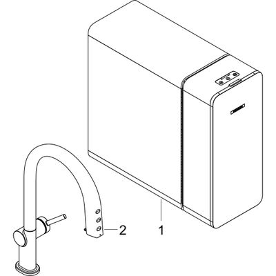 Hansgrohe SodaSystem 210 Aqittura M91 1jet Starter Set ST, Farbe Edelstahl-Optik (silber) Bild 2