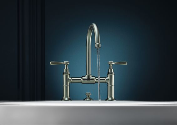 Hansgrohe Zweigriff Waschtischarmatur 220 Axor Montreux Brücke Hebelgriff BN, Farbe nickel Bild 6