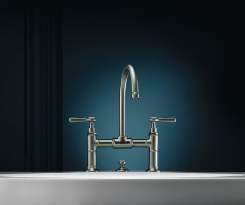 Hansgrohe Zweigriff Waschtischarmatur 220 Axor Montreux Brücke Hebelgriff BN, Farbe nickel Bild 8
