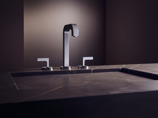 Hansgrohe 3-Loch Waschtischarmatur Axor Citterio, mit Hebelgriffen, Farbe chrom Bild 3