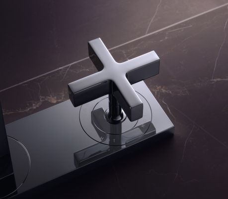 Hansgrohe 3-Loch Waschtischarmatur Axor Citterio, mit Platte u.Kreuzgriffen, Farbe chrom Bild 2