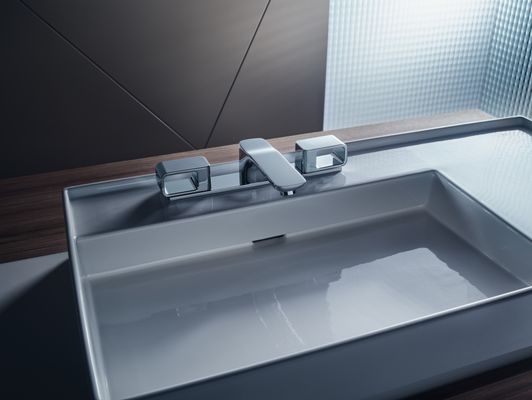 Hansgrohe 3-Loch Waschtischarmatur 50 Axor Urquiola Standmodell, mit Platte, Farbe chrom Bild 4