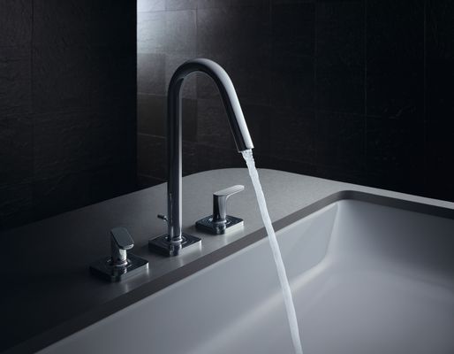 Hansgrohe Waschtischbatterie Citterio M 3-Loch mit Rosetten und kurzem Auslauf, 135 mm, Farbe chrom Bild 3