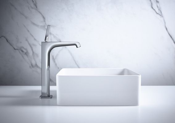 Hansgrohe Waschtischmischer 250 Axor Citterio E Highriser, ohne Zugstange, Farbe chrom Bild 4