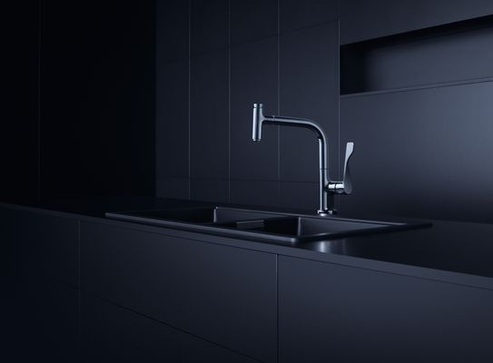 Hansgrohe Spültischmischer Select Axor Citterio, mit Ausziehauslauf, 342 mm, Farbe chrom Bild 4