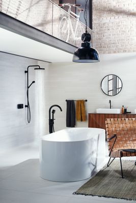 Hansgrohe Waschtischmischer Select 260 Axor One für Waschschüsseln mit Push-Open matt, Farbe schwarz Bild 6