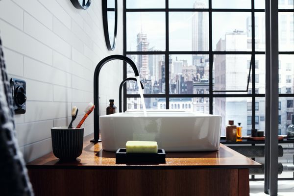 Hansgrohe Waschtischmischer Select 260 Axor One für Waschschüsseln mit Push-Open matt, Farbe schwarz Bild 9
