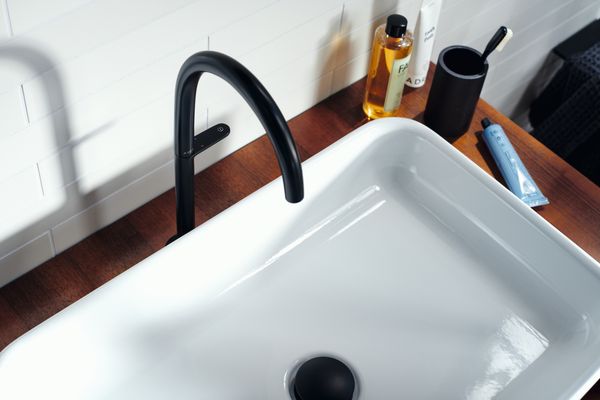 Hansgrohe Waschtischmischer Select 260 Axor One für Waschschüsseln mit Push-Open matt, Farbe schwarz Bild 10