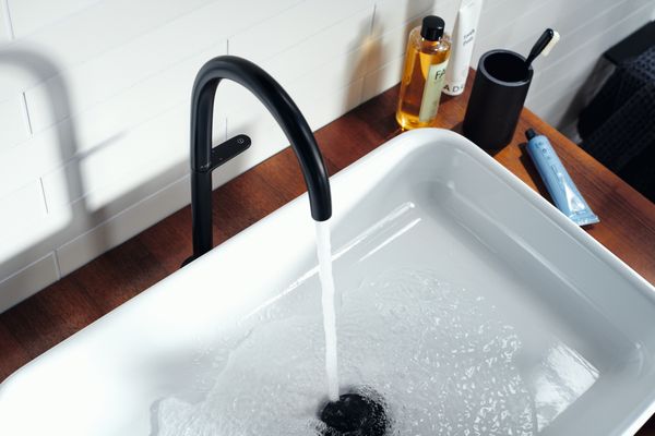 Hansgrohe Waschtischmischer Select 260 Axor One für Waschschüsseln mit Push-Open matt, Farbe schwarz Bild 11