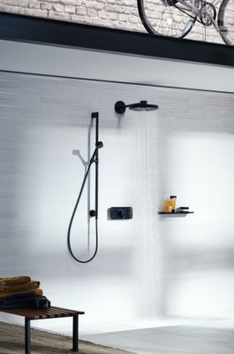 Hansgrohe Brauseset Axor One 75 1jet Eco, mit Wandanschluss matt, Farbe schwarz Bild 7