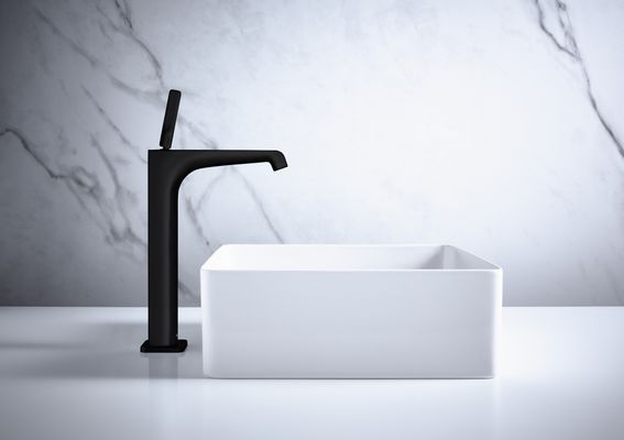 Hansgrohe Waschtischmischer 250 Axor Citterio E Highriser, ohne Zugstange matt, Farbe schwarz Bild 3