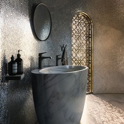 Hansgrohe Waschtischmischer 130 Axor Citterio E, ohne Zugstange Hebelgriff matt, Farbe schwarz Bild 5