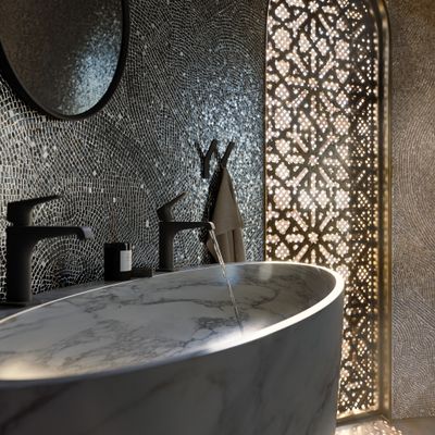 Hansgrohe Waschtischmischer 130 Axor Citterio E, ohne Zugstange Hebelgriff matt, Farbe schwarz Bild 8