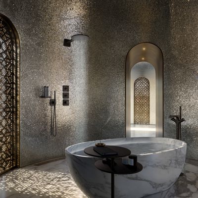 Hansgrohe Kopfbrause 300 1jet Axor matt, mit Brausearm, 131 x 250 x 576 x 576 mm, Farbe schwarz Bild 10