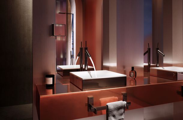Hansgrohe Rasierspiegel Axor Universal Rectangular PBC, 110 x 120 mm, Farbe black chrome Bild 11