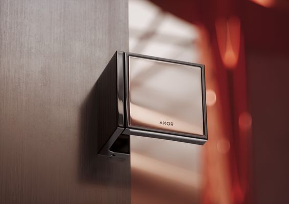 Hansgrohe Rasierspiegel Axor Universal Rectangular PBC, 110 x 120 mm, Farbe black chrome Bild 2