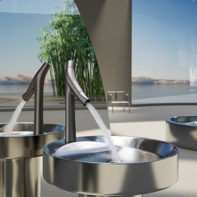 Hansgrohe Zweigriff Waschtischarmatur 80 Axor Starck Organic, ohne Ablaufgarnitur BSO, Farbe silber Bild 6
