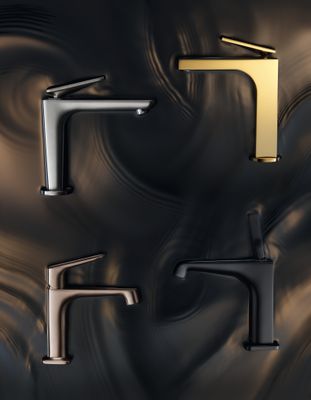 Hansgrohe Waschtischmischer 130 Axor Citterio E, ohne Zugstange matt, Farbe schwarz Bild 5