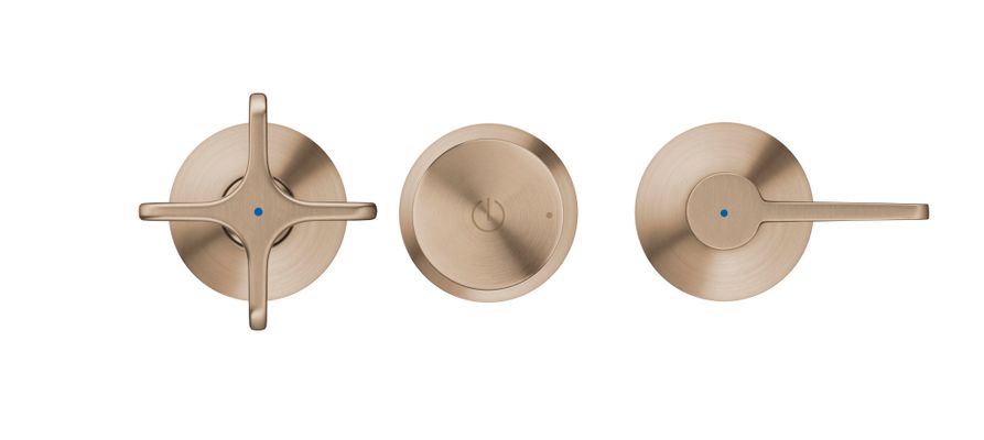 Hansgrohe 3-Loch Waschtischarmatur Select 170 Axor One mit Push-Open Ablaufgarnitur BBR, Farbe bronze Bild 5