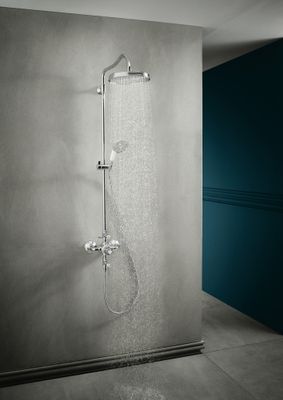 Hansgrohe Showerpipe Axor Montreux, mit Thermostat und Hebelgriff, 1666 x 260 x 578 mm, Farbe chrom Bild 4