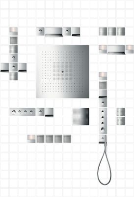 Hansgrohe Fertigset Axor Starck ShowerCollection für Thermostatmodul 3/4" verchromt, 120 mm, Farbe chrom Bild 8