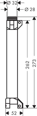 Hansgrohe Grundkörper AxorStarck ShowerCollection, für Ablage 240 mm Bild 3