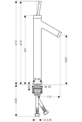 Hansgrohe Waschtischmischer 250 Axor Starck, für Waschschüssel BBR ohne Ablaufgarnitur, Farbe bronze Bild 9