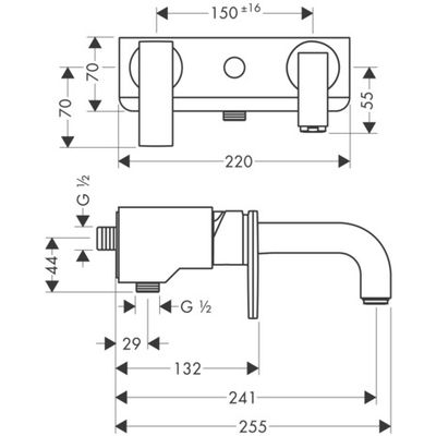 Hansgrohe Wannenmischer Axor Citterio Aufputz BBR, DN 15, Farbe bronze Bild 3