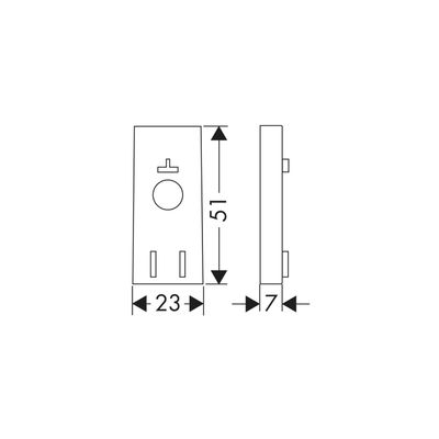 Hansgrohe Fliesenausgleichsscheibe 7 mm chrom für Unica S Puro und Unica'C, Farbe silberfarben Bild 2