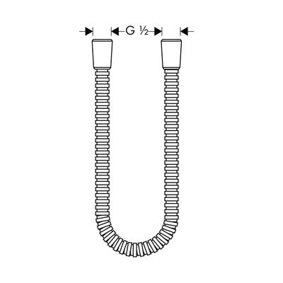 Hansgrohe Metallschlauch Axor 1600 mm, Farbe chrom Bild 3