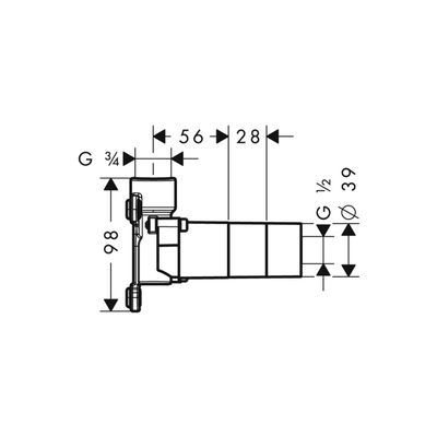 Hansgrohe Wanneneinlauf Axor Massaud Grundset Bild 3