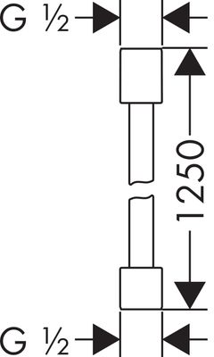 Hansgrohe Brausenschlauch Axor Starck Isiflex BBR mit beids.zylindr.Mutter 1250 mm, DN 15, Farbe bronze Bild 3