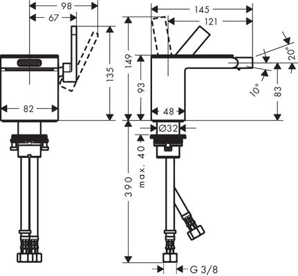 Hansgrohe Bidetmischer Axor MyEdition, Farbe chrom Bild 3