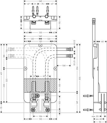 Hansgrohe Grundset, für Kopfbrause Decke UP Axor Bild 3