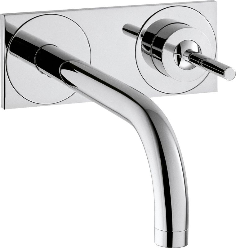 Hansgrohe Farbset Uno2 für Waschtisch-Wandbatterie Ausladung, mit Abdeckplatte, 225 mm, Farbe chrom Bild 1