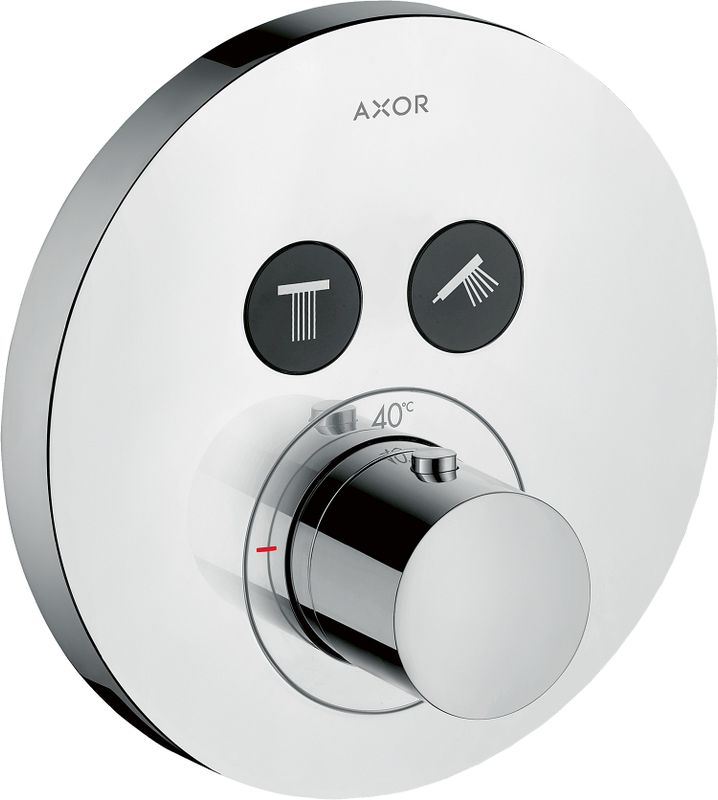 Hansgrohe Thermostat UP Axor ShowerSelect Fertigset 2 Verbraucher rund, Farbe chrom Bild 1