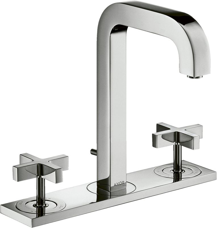 Hansgrohe 3-Loch Waschtischarmatur Axor Citterio, mit Platte u.Kreuzgriffen, Farbe chrom Bild 1