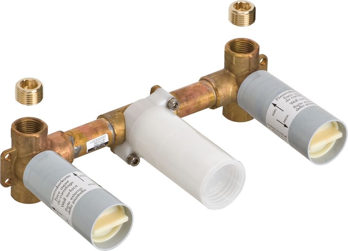 Hansgrohe 3-Loch Waschtischarmatur Axor Massaud Grundkörper Wandversion Bild 1