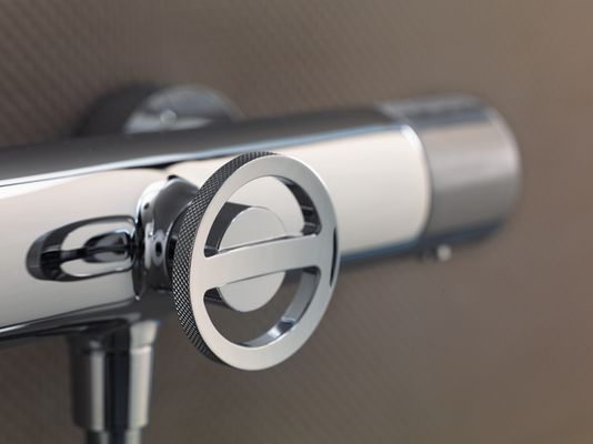 Hansgrohe Showerpipe Axor Front, 1466 x 451 x 616 mm, Farbe chrom Bild 5