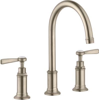 Hansgrohe 3-Loch Waschtischarmatur 180 Axor Montreux Standmodell Hebelgriff BN, Farbe nickel Bild 2