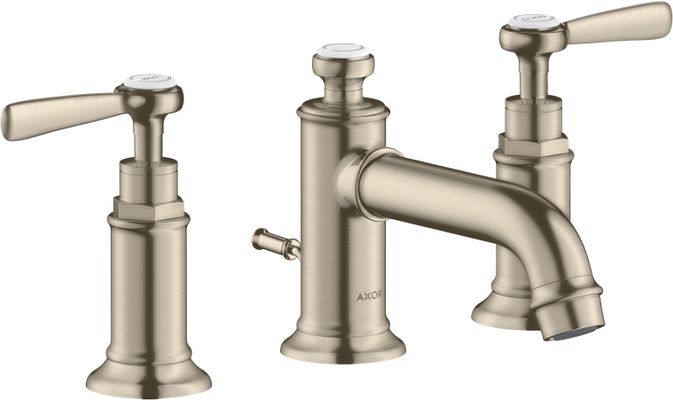 Hansgrohe 3-Loch Waschtischarmatur 30 Axor Montreux Hebelgriff brushed, Farbe nickel Bild 2