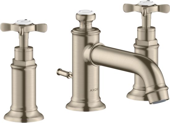 Hansgrohe 3-Loch Waschtischarmatur 30 Axor Montreux Kreuzgriff brushed, Farbe nickel Bild 2