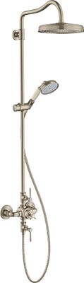 Hansgrohe Showerpipe Axor Montreux brushed nickel mit Thermostat Hebelgriff, 1666 x 260 x 578 mm, Farbe nickel Bild 2